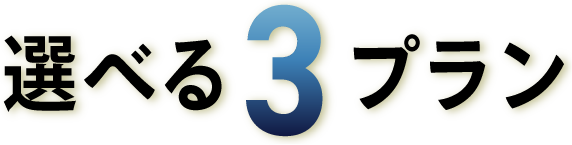 選べる3つのプラン